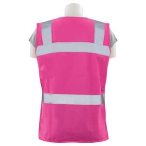 ERB Safety Size M Polyester Tricot Safety Reusable Vest in Hi-Viz Pink ERB61910 at Pollardwater