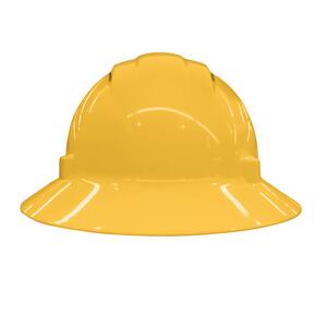 ERB Safety Americana Vent Full Brim Safety Helmet with Mega Ratchet in Yellow E19432 at Pollardwater
