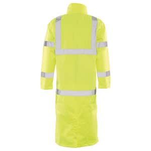 ERB Safety S163 Size XXXL Reusable Plastic Rain Coat in Hi-Viz Lime E62032 at Pollardwater
