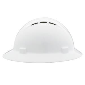 ERB Safety Americana® Size 6.5-8 Plastic Full Brim Vented Ratchet Hard Hat in White E19431 at Pollardwater
