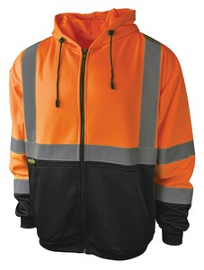 Radians Radwear™ XXXL Size Polyester Sweatshirt with Zipper in Hi-Viz Orange RSJ01B3ZOS3X at Pollardwater