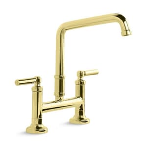 Kallista Quincy™ Two Handle Bridge Kitchen Faucet in ...