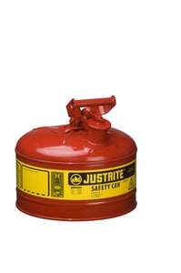 Justrite Type I Safety Can Type I 2-1/2 gal with Self Close Lid J7125100 at Pollardwater