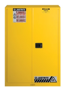 Justrite Sure-Grip® EX Classic Safety Cabinet Yellow 45 gal Manual Close J894500 at Pollardwater