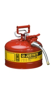 Justrite Type II Safety Can Type II 2-1/2 gal with Flexible Spout J7225120 at Pollardwater