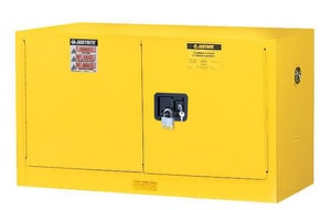 Justrite Sure-Grip® EX Wall Mount Safety Cabinet Yellow 17 gal Manual Close JUS8917008 at Pollardwater