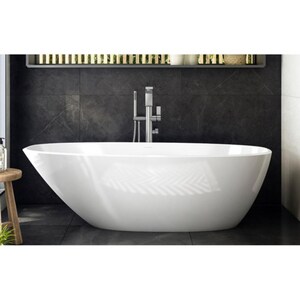 Victoria Albert Mozzano 2 66 3 8 X 29 7 8 In Freestanding Bathtub In Quarrycast White Mo2 N Sw No Ferguson