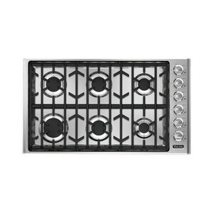 Viking Range 36 In 6 Burner Gas Cooktop In Stainless Steel