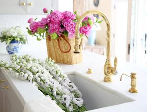 Waterstone Traditional Single Handle Pull Down Kitchen Faucet In