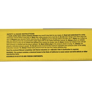 Cherne Long Test-Ball® 4 - 6 x 3 in. PVC Pipe Plug C271098 at Pollardwater