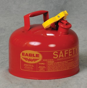 Eagle Type II 5 gal Galvanized and Powder Coated Gas Canister in Red EU251S at Pollardwater