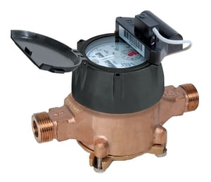 Zenner Model PMN 5/8 x 3/4 in. NPT 20 gpm Brass Alloy and Polymer Cold Water, Magnetic Drive Meter with VL-9 Encoded Remote Totalizer - US Gallons ZPMN02USEPPBV9M at Pollardwater
