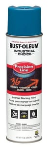 Rust-Oleum® Industrial Choice™ Precision Line® M1800 System 17 oz. Marking Spray Water Based in Caution Blue R203031 at Pollardwater