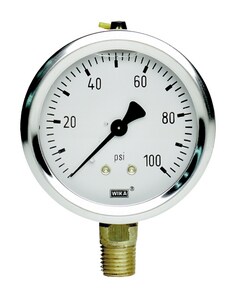 WIKA Bourdon 2-1/2 in. 400 psi 1/4 in. MNPT Pressure Gauge Lead Free W52572609 at Pollardwater