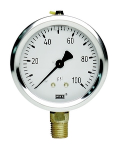 WIKA Bourdon 2-1/2 in. 15 psi 1/4 in. MNPT Pressure Gauge Lead Free W52734477 at Pollardwater
