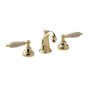 Phylrich Carrara 3 Hole Bathroom Faucet With Double Lever Handle