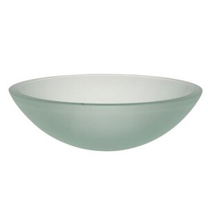 Decolav Translucence 1 Hole Tempered Glass Vessel Round