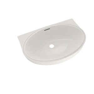 Toto® 23-5/8 x 16-1/2 in. No-Hole Vitreous China Undermount Oval Lavatory  in Colonial White