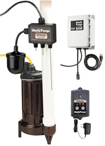 Liberty Pumps 1/2 HP 115V Cast Iron Elevator Sump Pump System with OilTector® Control & Alarm LELV280 at Pollardwater