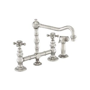 Harrington Brass Works Victorian 4 Hole Kitchen Faucet With