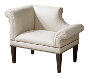Uttermost Company Fontaine 31 X 40 In Wingback Chair In White