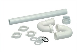 ProFlo Tubular Slip Joint Plastic P-Trap White 1-1/4 X 1-1/2" PFPTP100 
