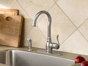 Moen Anabelle Single Handle Kitchen Faucet In Spot Resist