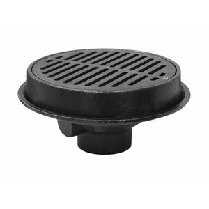 Josam 6 In No Hub Floor Drain Black With Cast Iron Top 55006 Z