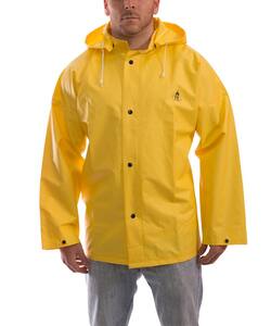 Tingley DuraScrim™ Size 4X Plastic Hooded Jacket in Yellow TJ561074X at Pollardwater