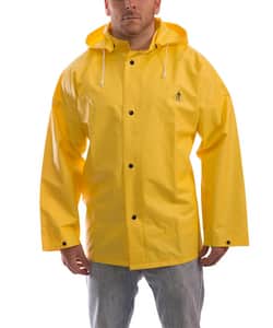 Tingley DuraScrim™ Size 4X Plastic Hooded Jacket in Yellow TJ561074X at Pollardwater