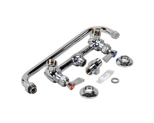 Fisher 1 2 X 8 In Wall Mount Adjustable Kitchen Faucet With 14 In