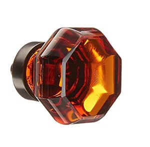 Emtek Products Crystal Amber Cabinet Knob Handle In Oil Rubbed