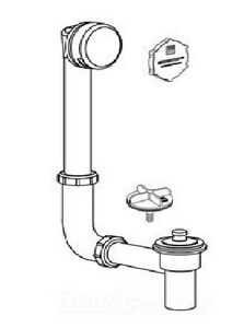 Watco Pvc Direct Tub Drain In Polished Chrome 595 Pp Pvc Cp
