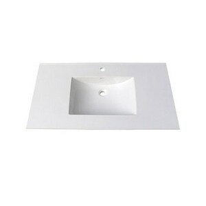 Fairmont Designs 43 In X 22 In Single Bowl Ceramic Vanity Top In White Tc 4322w1 Ferguson