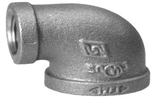 3 x 2-1/2 in. Threaded 150# Galvanized Malleable Iron 90 Degree Elbow IG9ML at Pollardwater