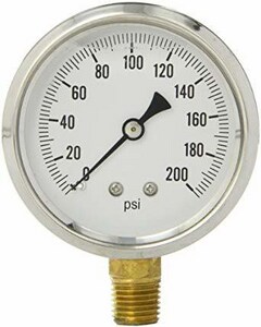 McDaniel Controls 0-600 PSI Pressure Gauge 1/4" NPT 2-5/8" Diameter Face 