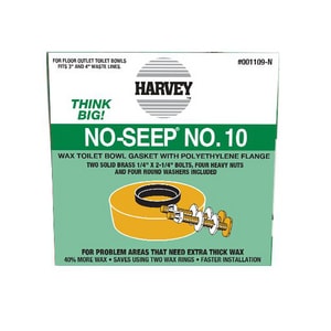 William H Harvey No Seep No 10 Extra Thick Wax Ring With Horn