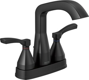 Delta Faucet Stryke Two Handle Centerset Bathroom Sink Faucet In