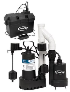 PROFLO® 1/3 HP 120V Pre-Assembled Cast Iron Submersible Sump Pump with Backup Pump Kit PF92952 at Pollardwater