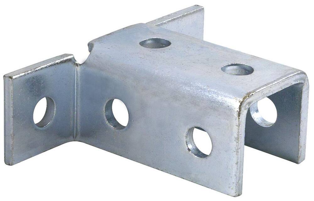 <strong>Figure 7891</strong><br />Electrogalvanized 8-Hole Corner Connector Opposed Wing Fitting