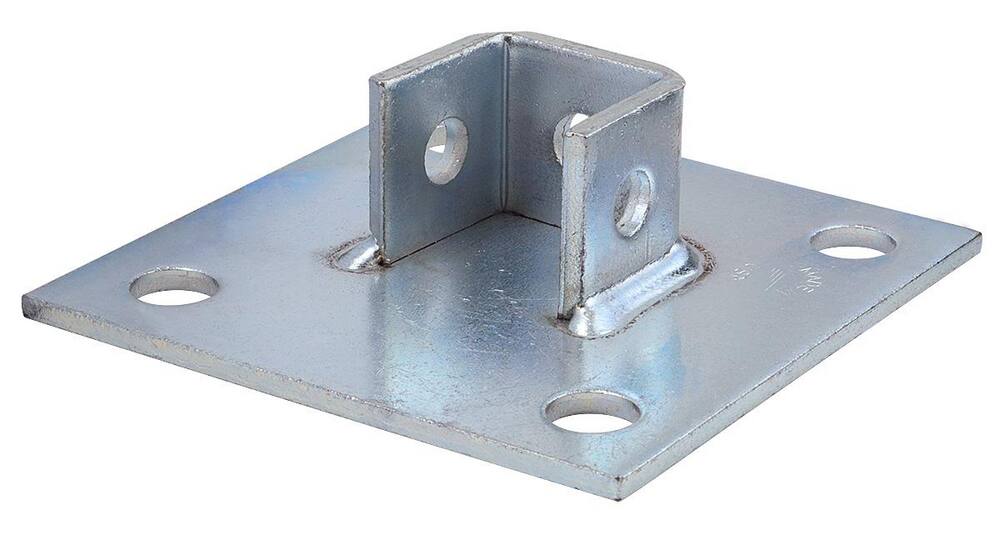 <strong>Figure 7855</strong><br />Electrogalvanized 4-Hole Square Post Base