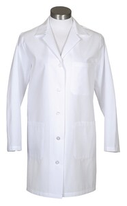 ERB Safety Girl Power at Work® Size M Fabric and 65/35 Poly Poplin Womens Lab Coat in White E82525 at Pollardwater