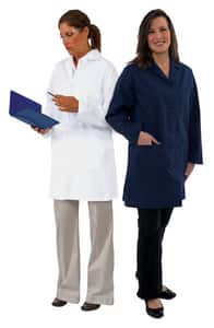 ERB Safety Girl Power at Work® Size L Fabric and 65/35 Poly Poplin Womens Lab Coat in White E82526 at Pollardwater