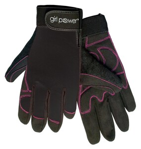 ERB Safety Girl Power at Work® Size S Lycra, Plastic and Rubber Womens Mechanics Reusable Gloves in Black E28862 at Pollardwater
