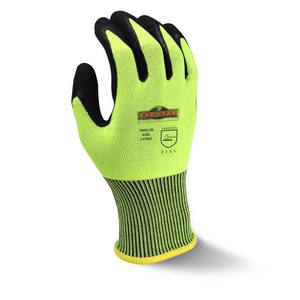 Radwear USA Size L Plastic Assembly and Box Handling Utility Reusable Gloves in Hi-Viz Yellow and Black (Pack of 12) RRWG10L at Pollardwater