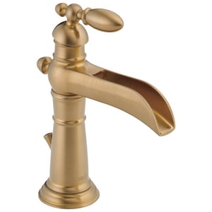 Champagne Bronze Delta Faucet 554LF-CZ Victorian Single Handle Centerset Lavatory Faucet