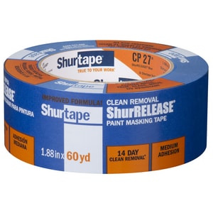 Shurtape Cp 27 2 In X 60 Yd Crepe Masking Tape In Blue 202880