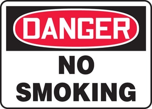 Accuform 14 x 10 in. Danger No Smoking Sign AMSMK133VP at Pollardwater