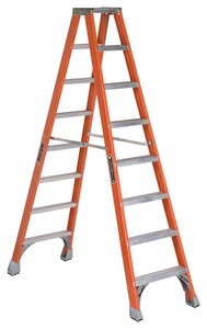 Louisville Ladder 8 ft. x 25-9/16 in. 300 lbs. Fiberglass Double Step Ladder LFM1508 at Pollardwater