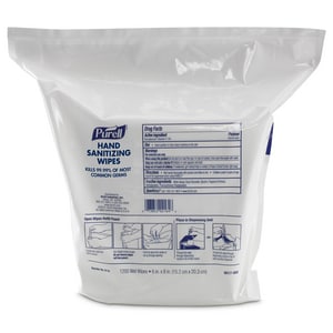 PURELL® 6 x 8 in. Refill Sanitizing Hand Wipes (Count of 1200) G911802 at Pollardwater